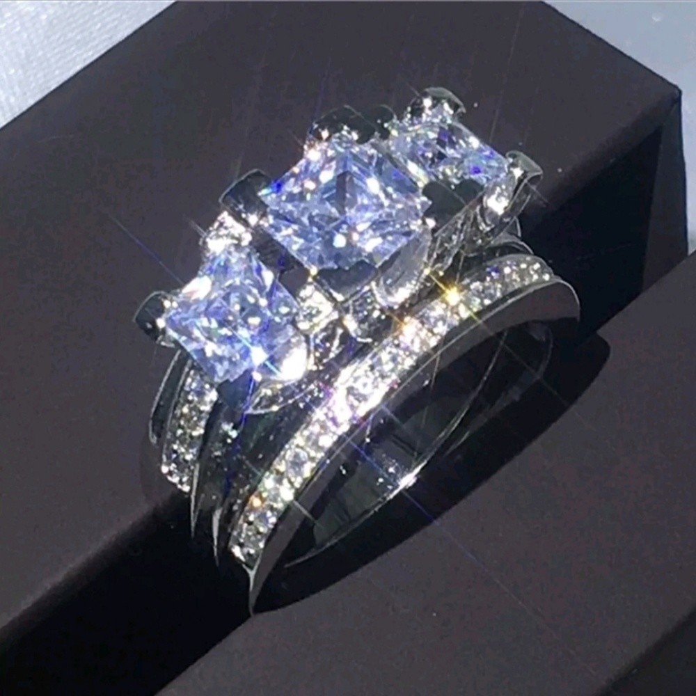 5⭐rated white gold filled Cz - Picture 2 of 11
